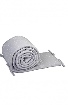Zderzak do łóżeczka Yappy Star Grey Muslin 360cm 