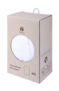 YappyWhite Muslin prześcieradło 120*60